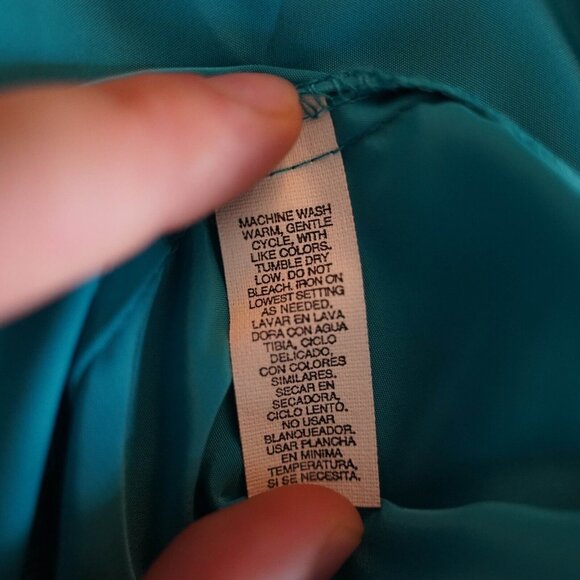 Vintage Christie & Jill Short Sleeve Blouse Womens 2X Plus Blue Preppy - Picture 5 of 6